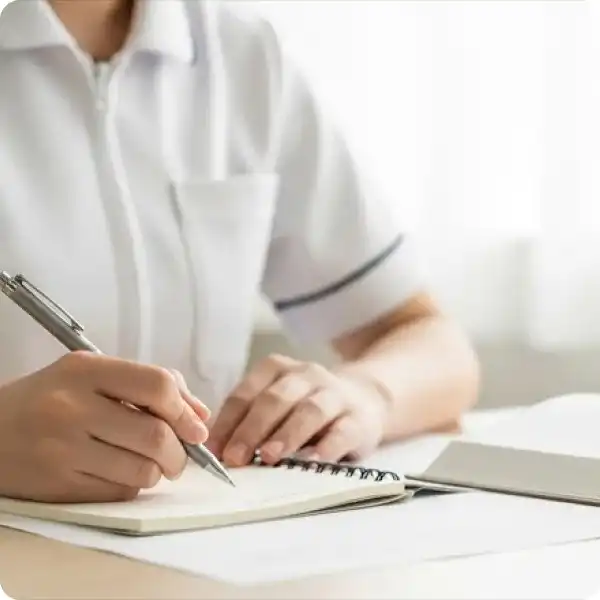 歯科衛生士を目指して学ぶスタッフ