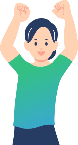 明るく働くスタッフ